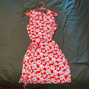 Red Floral Dress